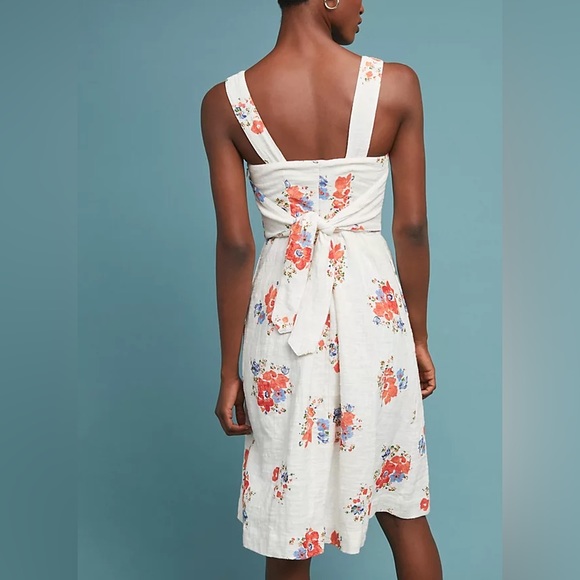 Anthropologie Meadow Rue Ingalls floral tie waist dress - Picture 4 of 9